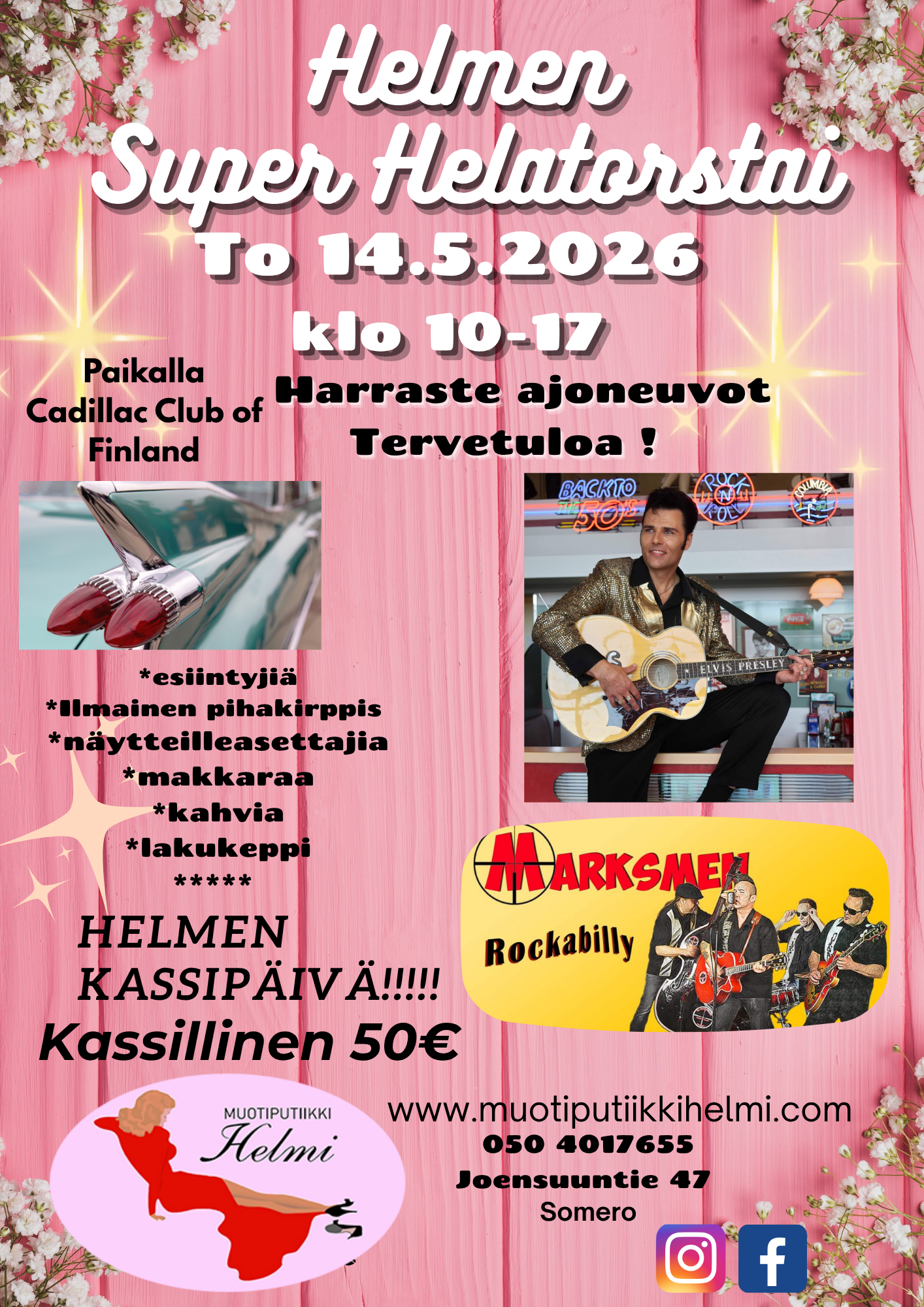 Tulossa 14.5.2026 . Helmen perinteinen Helatorstain tapahtuma.