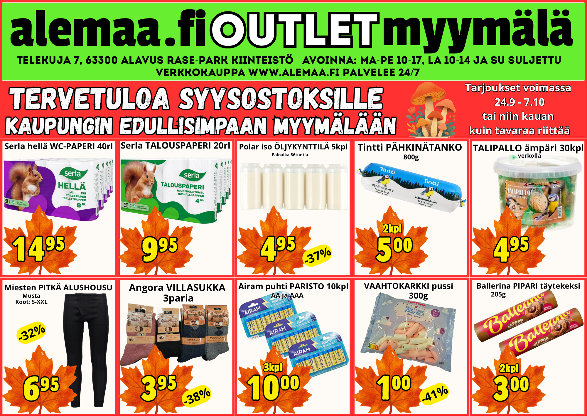 Huippu tarjouksia myym&auml;l&auml;ss&auml;