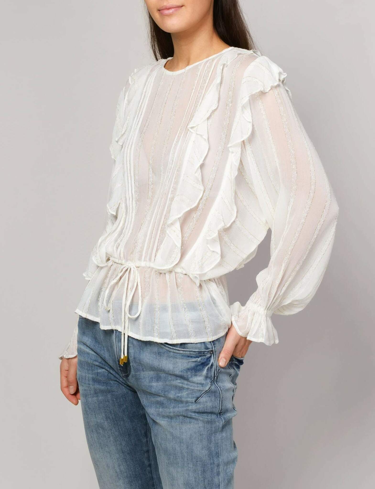 Summum Woman Ruffle Top Shell – Divitia