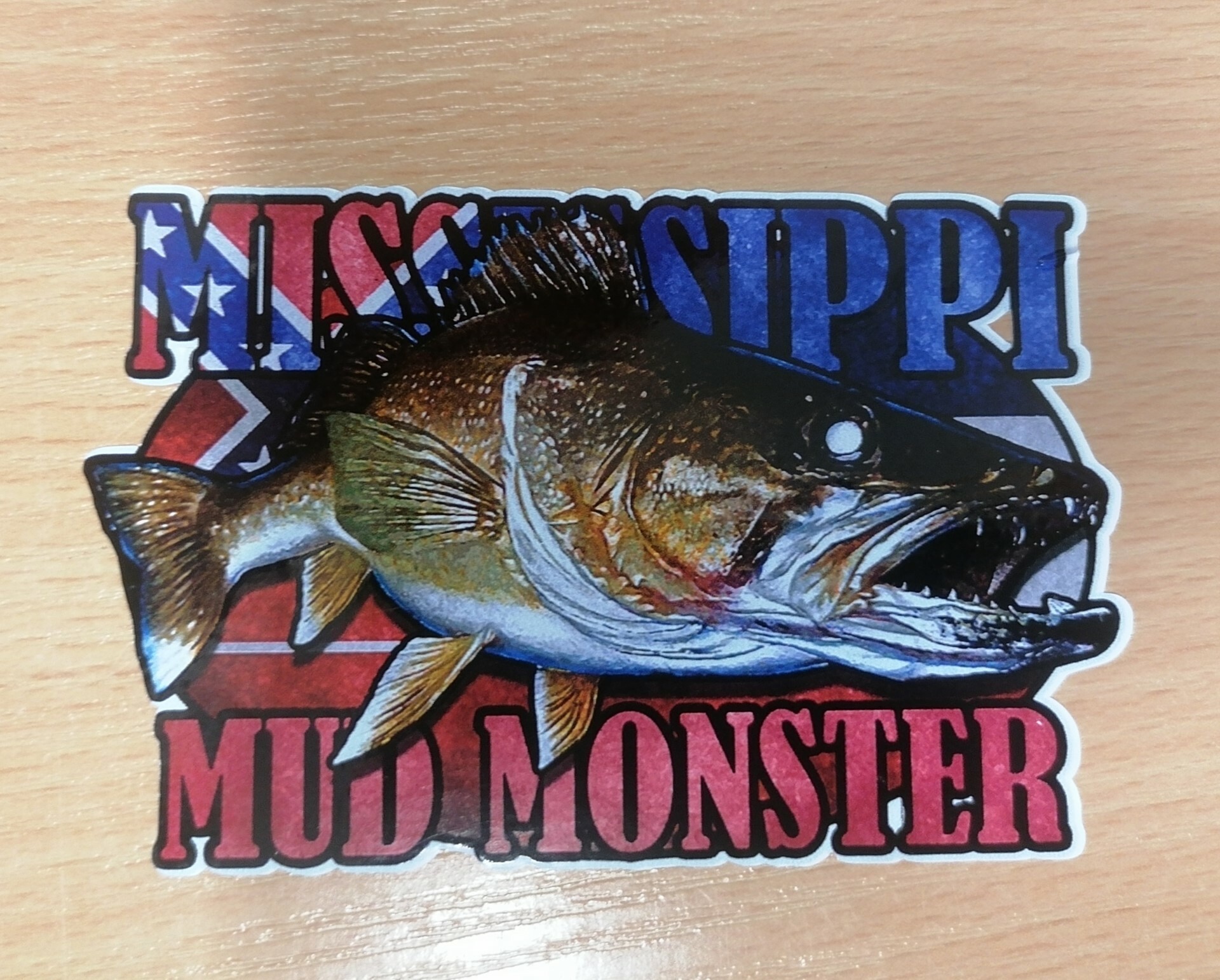 Mudgrapper Sticker Mississippi Mud Monster sticker – Horror-Shop verkkokauppa