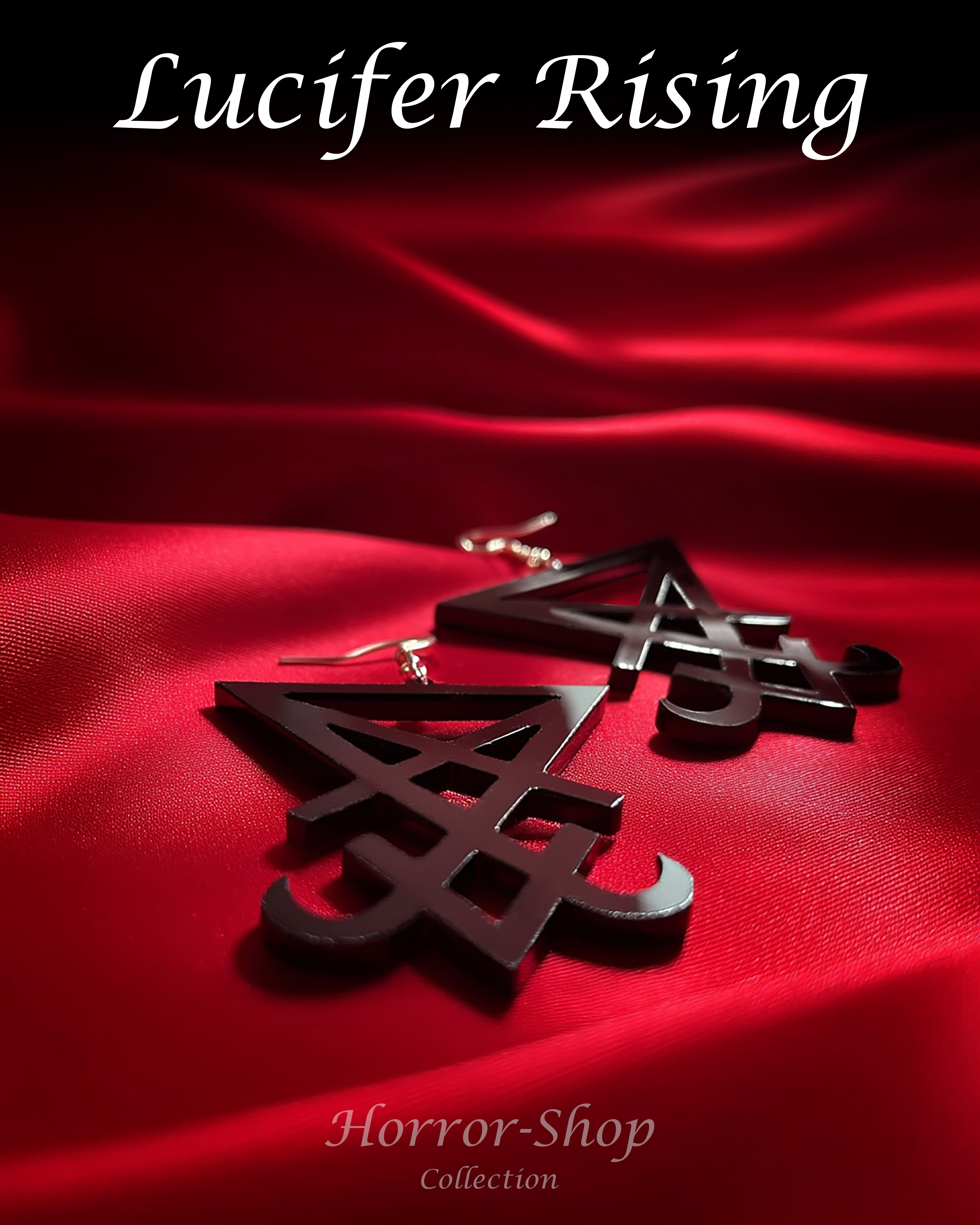 Lucifer Rising earrings – Horror-Shop verkkokauppa