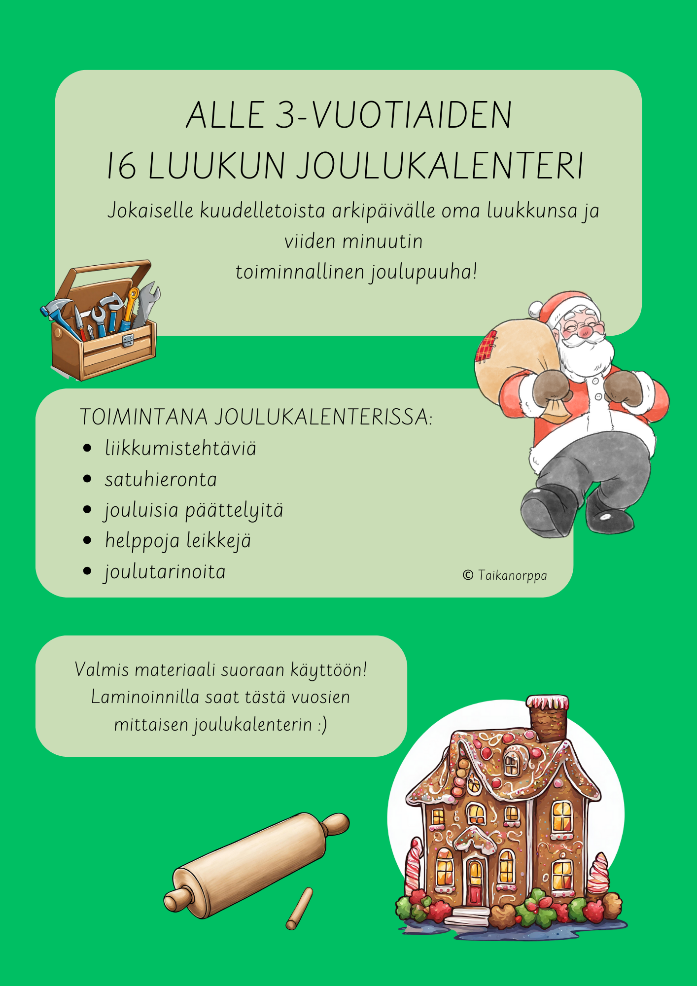 Joulukalenteri Varhaiskasvatukseen, Joulukalenteri, Päiväkoti ...