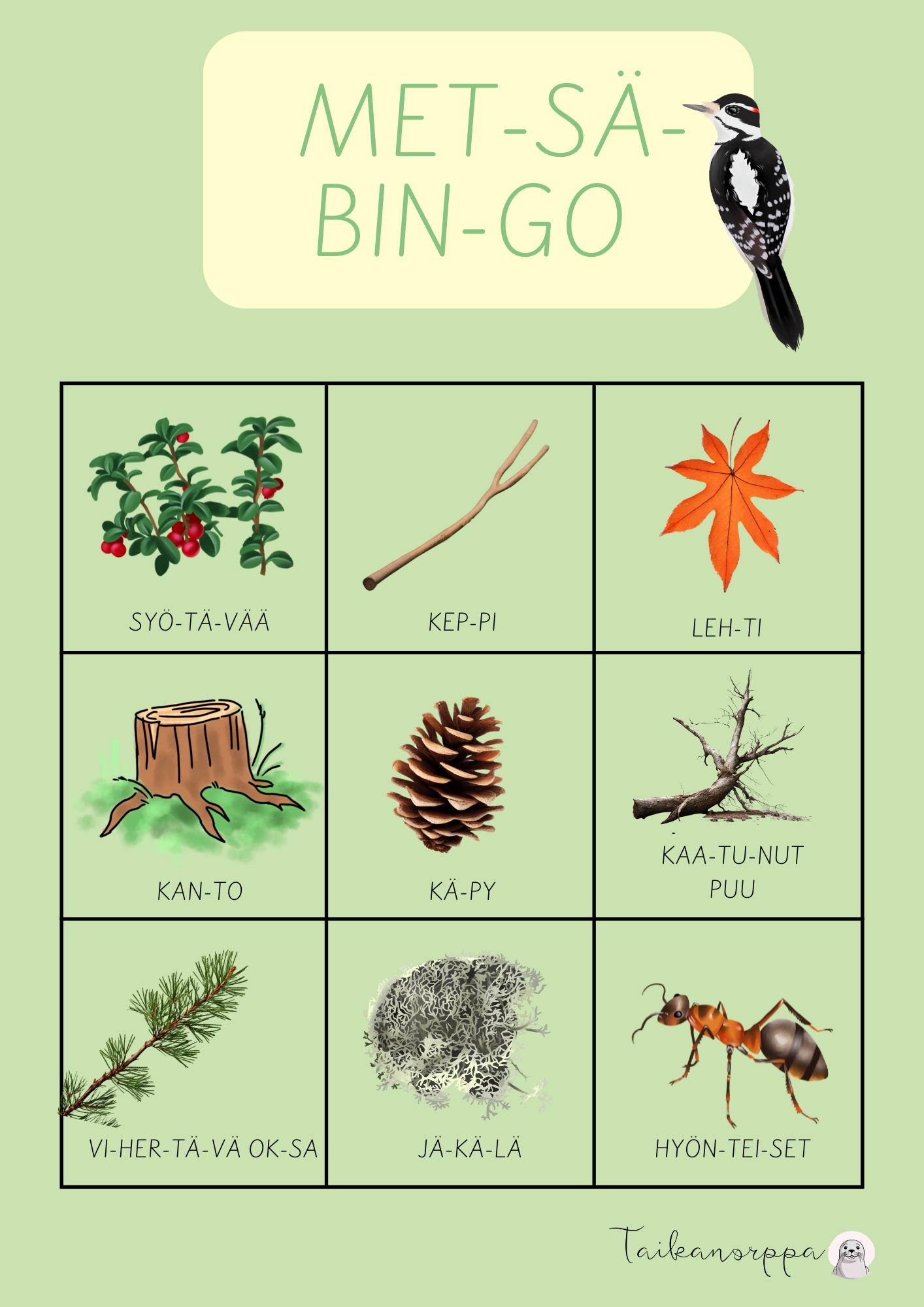 Mets bingo maksuton Taikanorppa mets-bingo-maksuton-taikanorppa